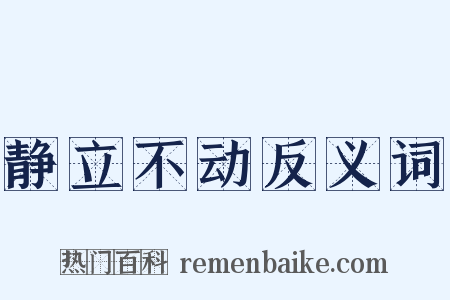 静立不动反义词是什么意思的图片